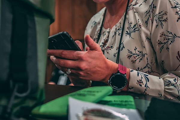 Woman using phone