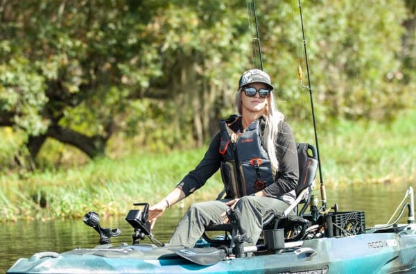 Woman in a Newport Vessels boat.