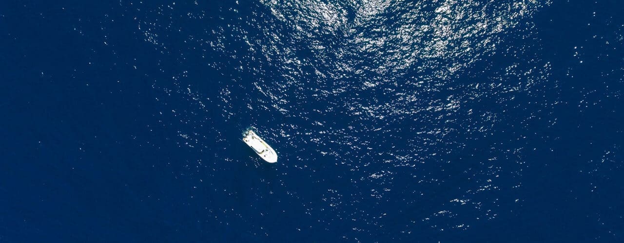 Boat in open water